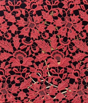 Red Colored Lace Fabric — art. 2000000304359